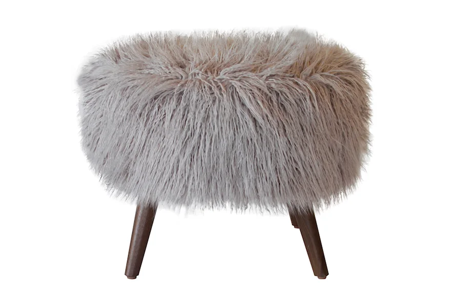 Bibi Round Accent Footstool by Jonathan Louis at Morris Home