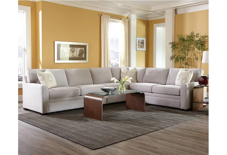 Blissful 5-Seat Sect w/ LAF Inflatable Innerspring Mt by Jonathan Louis at Morris Home