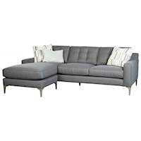 Contemporary 2-Piece Chaise Sofa with Reversible Chaise 
