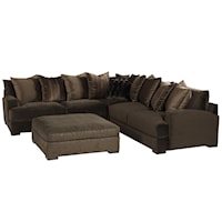 Casual Contemporary Sofa Sectional Group with Loose Back Pillows