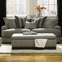 Casual Contemporary Sofa with Loose Back Pillows