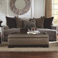 Casual Contemporary Sofa with Loose Back Pillows