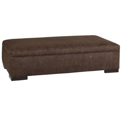 Cocktail Ottoman with Inset Casters