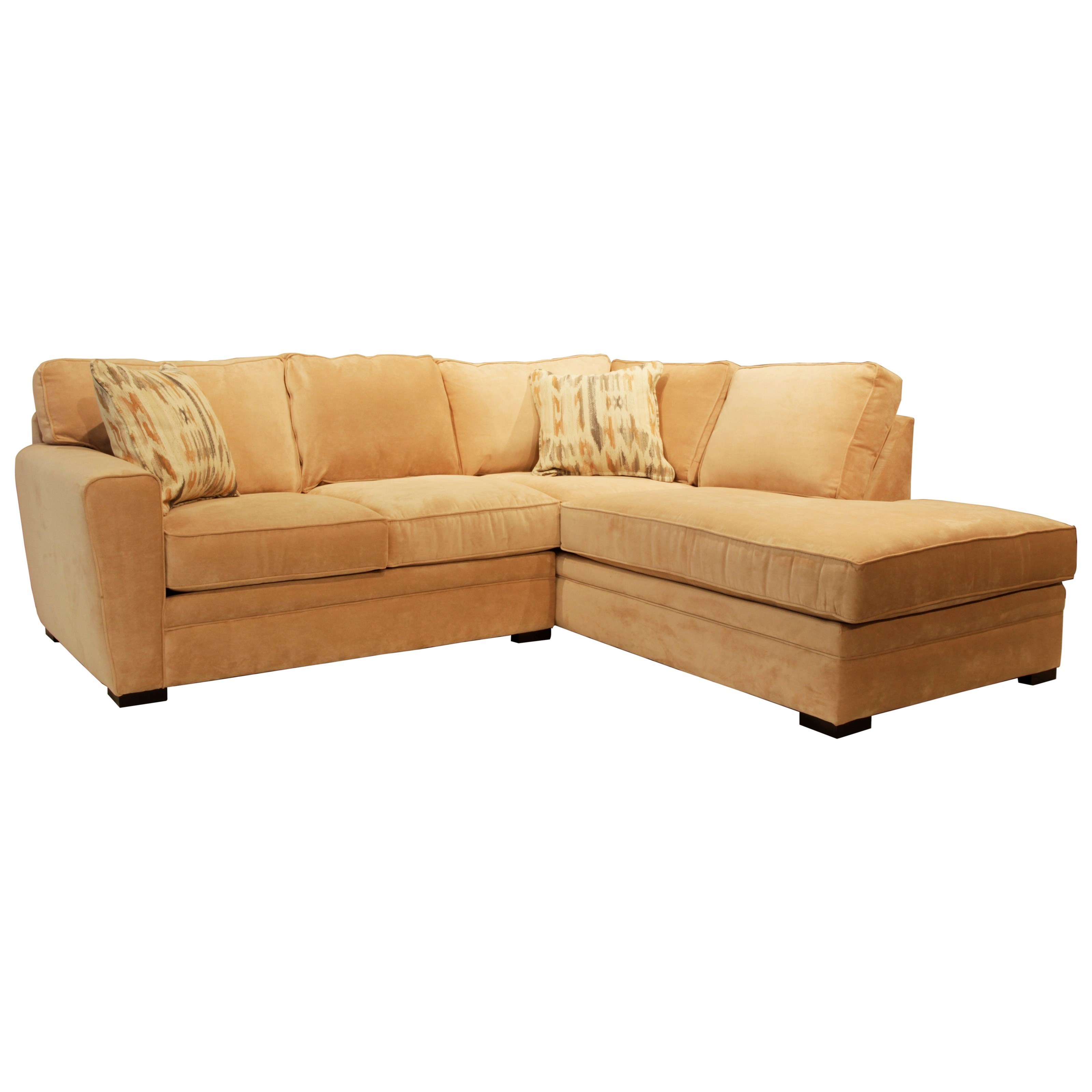 2-Pc Chaise Sectional w/ Pluma Plush Cushion