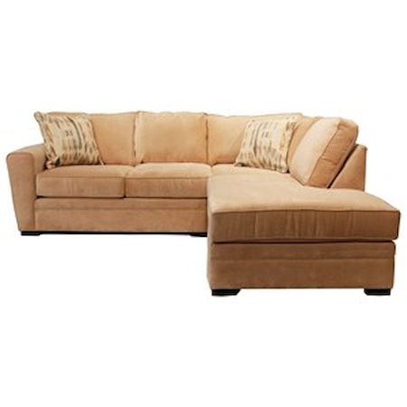 2-Pc Chaise Sectional w/ Pluma Plush Cushion