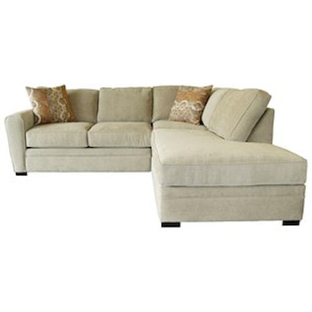 2-Pc Chaise Sectional w/ Pluma Plush Cushion