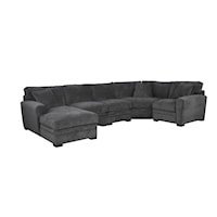 Casual 4-Piece U-Shaped Chaise Sectional