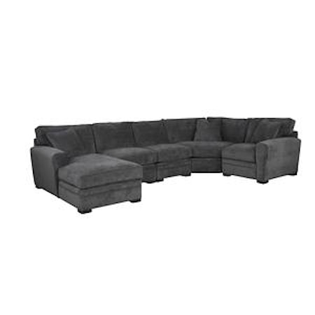 4-Pc Chaise Sectional w/ Pluma Plush Cushion