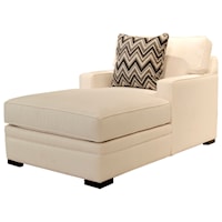 Contemporary Chaise with Pluma Plush Cushion