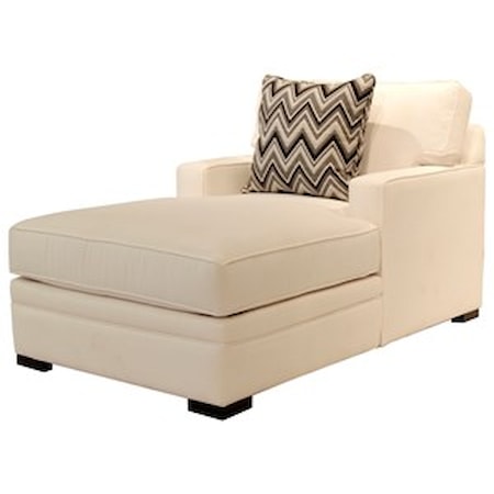 Chaise with Pluma Plush Cushion