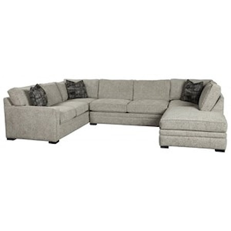 3-Pc Chaise Sectional w/ Pluma Plush Cushion
