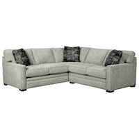 Contemporary L-Shaped Sectional Sofa with Pluma Plush Cushions