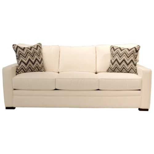 Contemporary Sofa with Pluma Plush Cushions