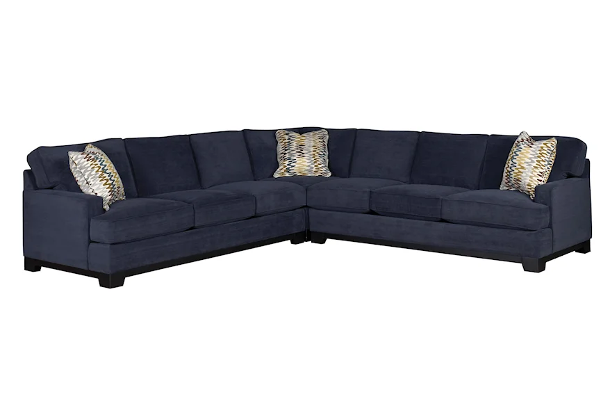 Choices - Kronos 3-Piece Sectional with Pluma Plush Cushions by Jonathan Louis at Morris Home