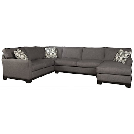 3-Piece Sectional w/ Pluma Plush Cushions