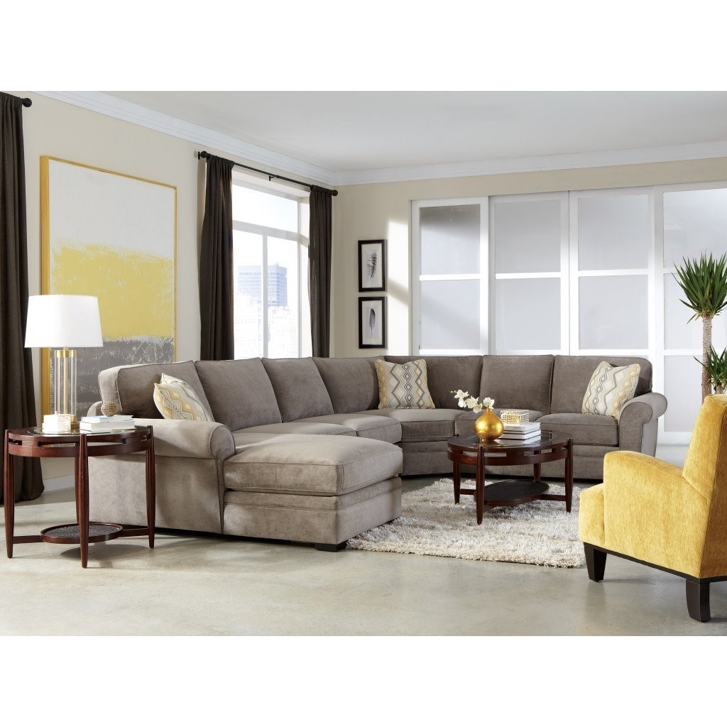 4-Pc Chaise Sectional w/ Pluma Plush Cushion