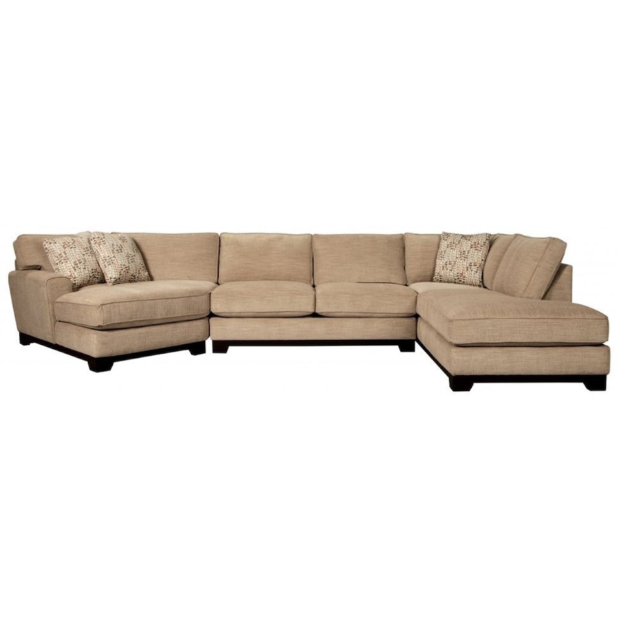 Jonathan Louis Choices - Pisces 4-Pc Chaise Sectional w/ Pluma Plush Cushion