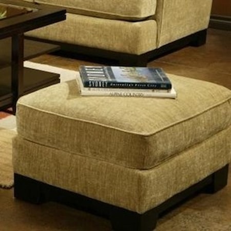 Ottoman with Pluma Plush Cushion