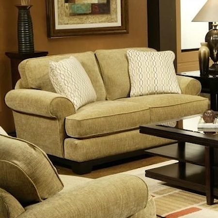 Loveseat with Pluma Plush Cushion