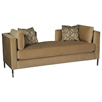Contemporary Settee with Metal Legs