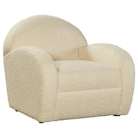 Contemporary Accent Chair with Rounded Back