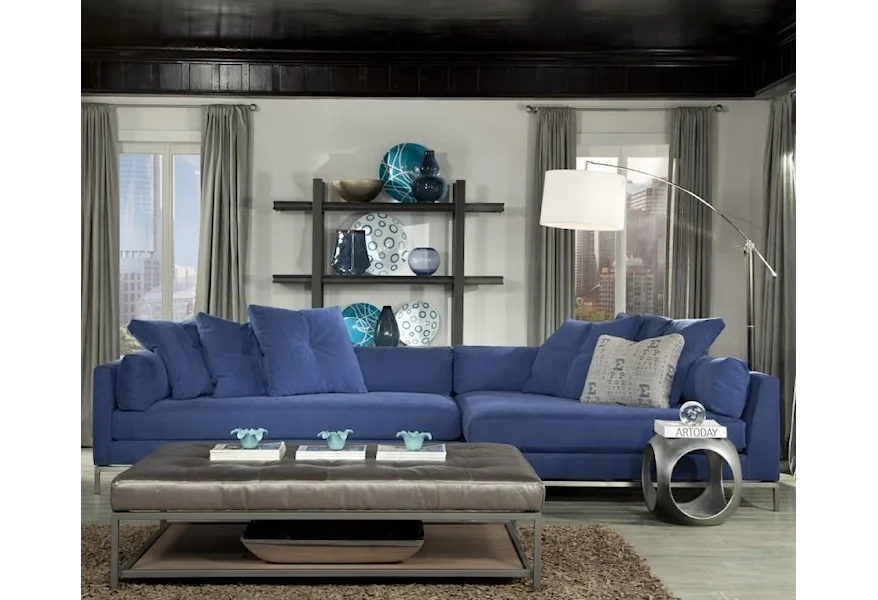 Cordoba 2-Seat Sectional Sofa w/ Cuddler Chaise by Jonathan Louis at Morris Home