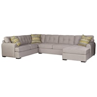 Casual 5-Seat Sectional Sofa w/ RAF Chaise