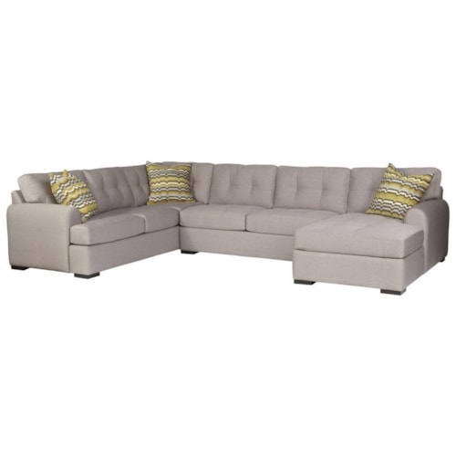 Casual 5-Seat Sectional Sofa w/ RAF Chaise