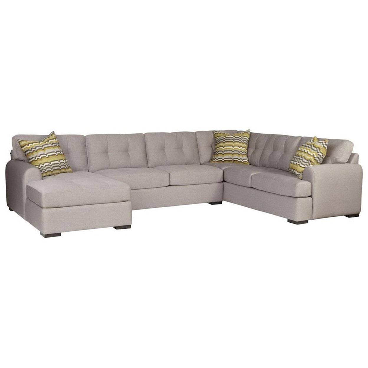 Jonathan Louis Crosby 5-Seat Sectional Sofa w/ LAF Chaise