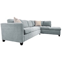 Contemporary 4-Seat Sectional Sofa with LAF Sleeper Bed
