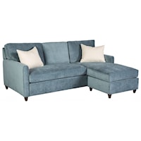 Casual Sofa with Chaise and Storage Ottoman