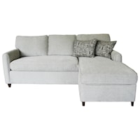 Casual Sofa with Chaise and Storage Ottoman