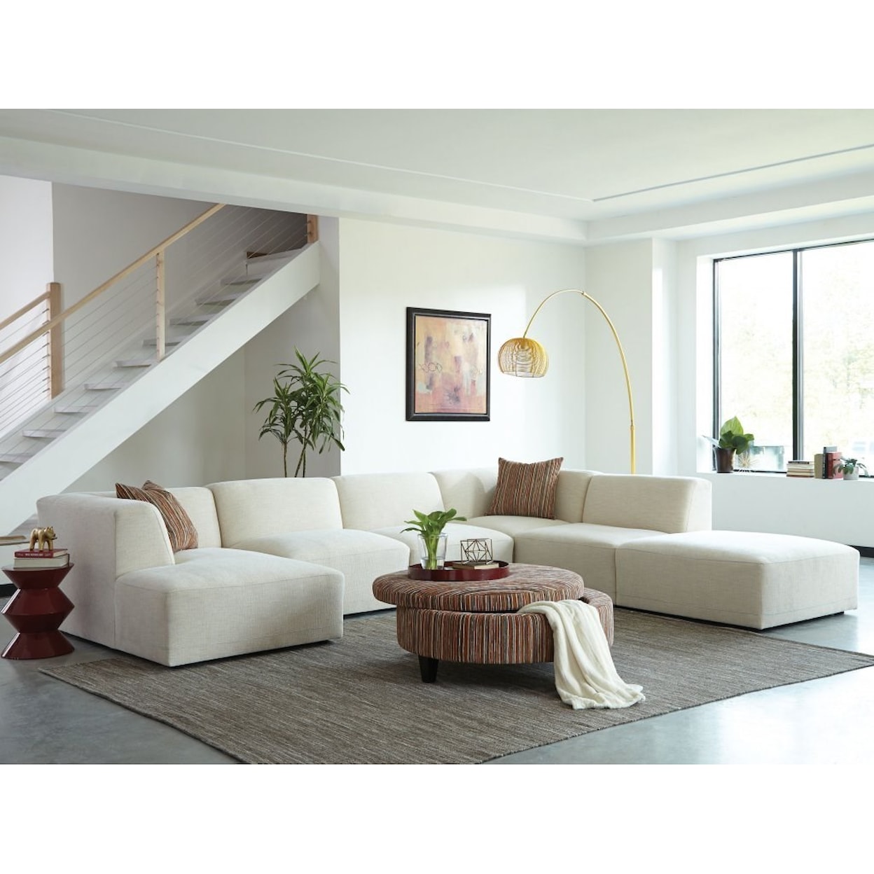 Jonathan Louis Finn 4-Seat Sectional Sofa w/ LAF Chaise