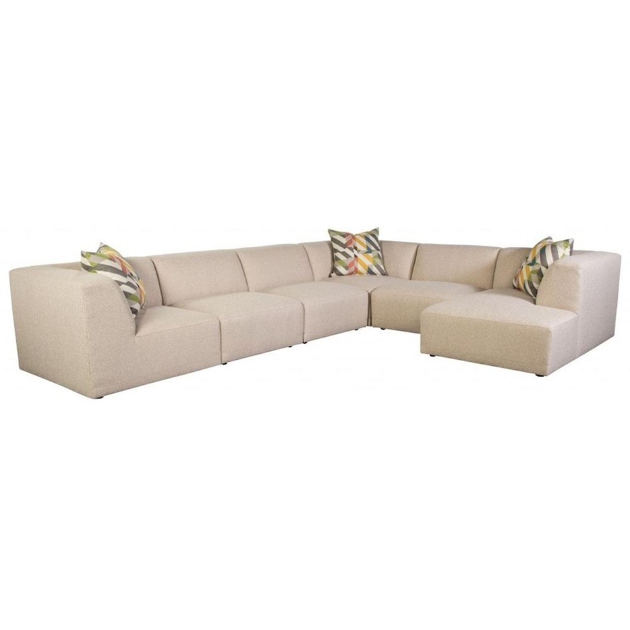 Jonathan Louis Finn 5-Seat Sectional Sofa w/ RAF Chaise