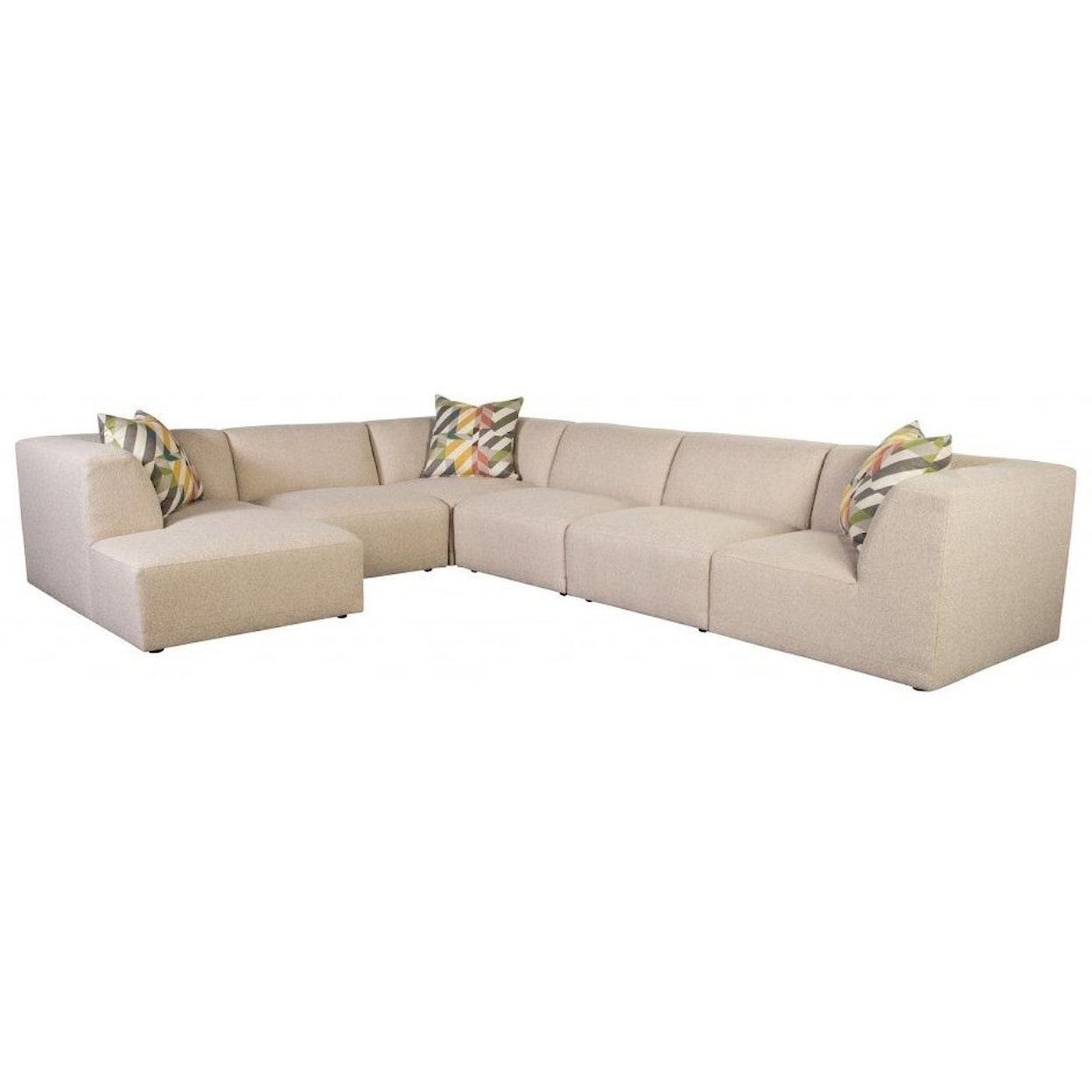 Jonathan Louis Finn 5-Seat Sectional Sofa w/ LAF Chaise