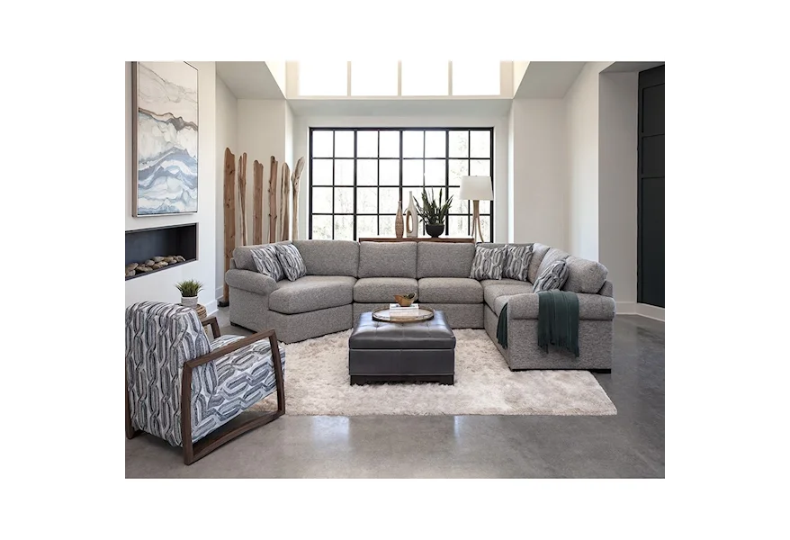 Fletcher 3-Piece Sectional with Left-Facing Cuddler by Jonathan Louis at Morris Home