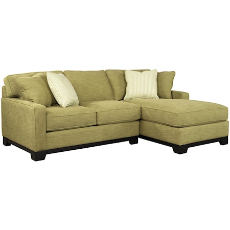 2 Pc Sectional with Pluma Plush Cushions