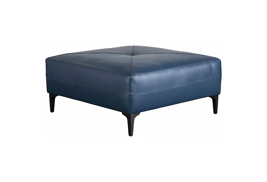 Hendrix Leather Cocktail Ottoman by Jonathan Louis at Morris Home