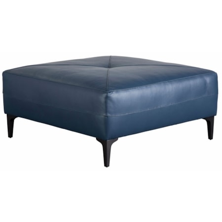 Leather Cocktail Ottoman