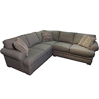 Casual 2-Piece Sectional with Pluma Plush Cushions