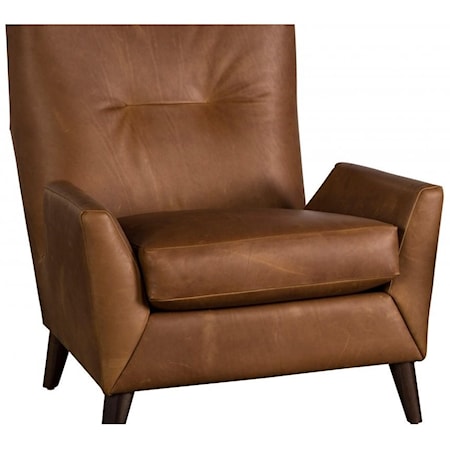 Leather Wing Accent Chair