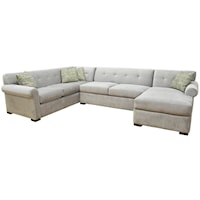 Transitional Sectional with Right-Facing Chaise