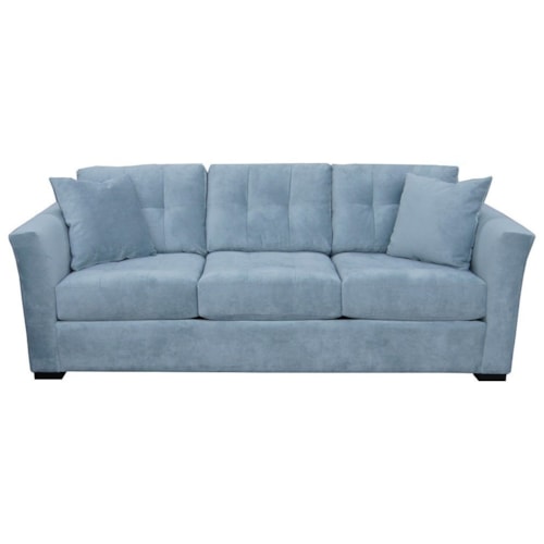 Contemporary Tufted Sofa with Flared Track Arms