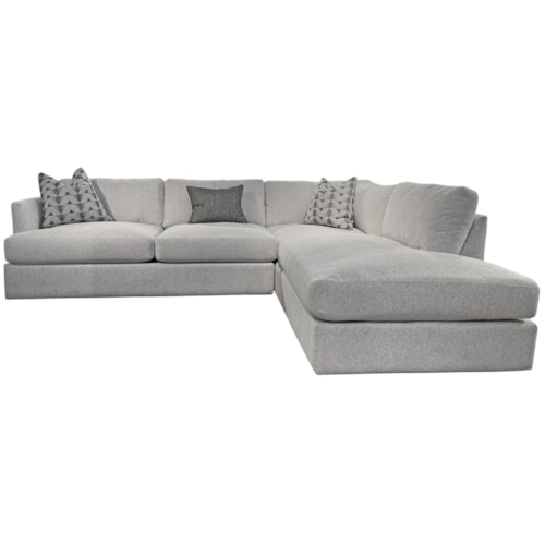 Contemporary Sectional with Right-Facing Chaise