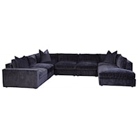 Contemporary 7-Piece Sectional with RAF Chaise