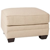 Ottoman with Tapered Block Legs