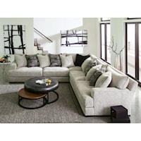 Contemporary 4-Seat Sectional Sofa with Deep Seats