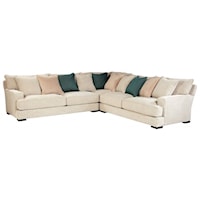 Contemporary 4-Seat Sectional Sofa with Deep Seats