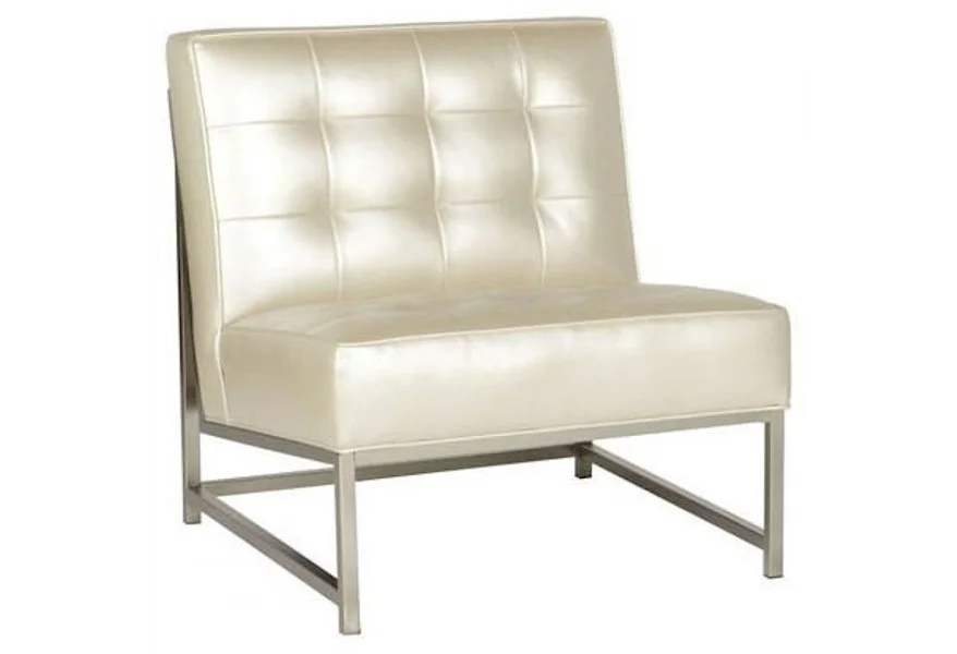 Moore Leather Metal Accent Chair by Jonathan Louis at Morris Home