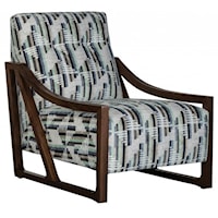 Accent Chair with Exposed Wood Frame